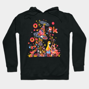 Playful Palette Parade (Black) Hoodie